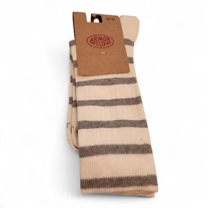 Armor Lux Striped Heritage Socks In Natural/Grey New With Tags